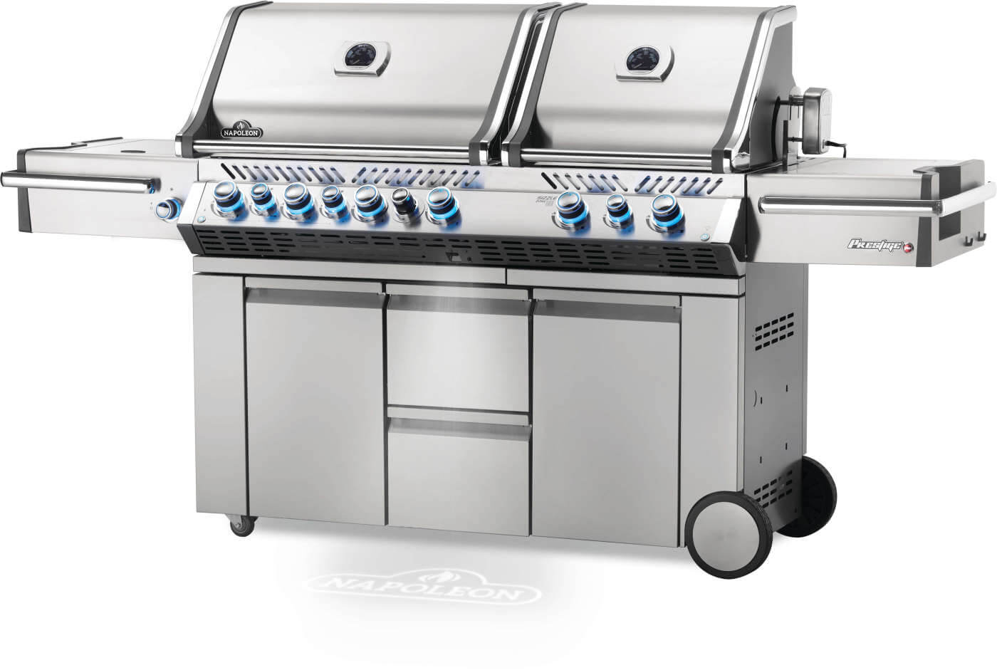 Prestige PRO 825 RSBI avec brûleur latéral double à contrôle indépendant, et brûleurs de cuve et arrière infrarouges