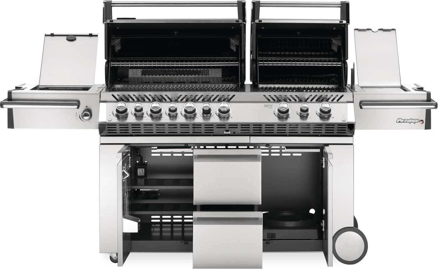 Prestige PRO 825 RSBI avec brûleur latéral double à contrôle indépendant, et brûleurs de cuve et arrière infrarouges