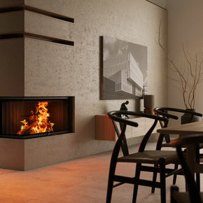 LUXUS® 32 Left Corner Wood Fireplace - LXCL32