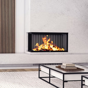 LUXUS® 40 Left Corner Wood Fireplace - LXCL40