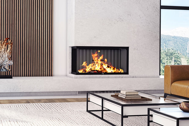 LUXUS® 40 Left Corner Wood Fireplace - LXCL40