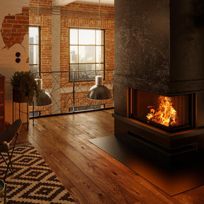 LUXUS® 40 Right Corner Wood Fireplace - LXCR40