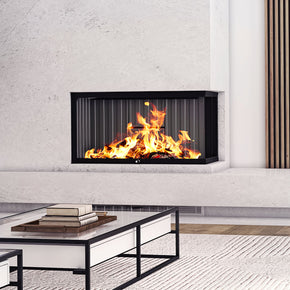 LUXUS® 40 Right Corner Wood Fireplace - LXCR40