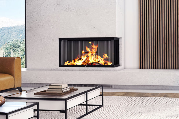 LUXUS® 40 Right Corner Wood Fireplace - LXCR40
